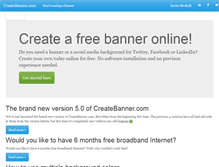 Tablet Screenshot of createbanner.com